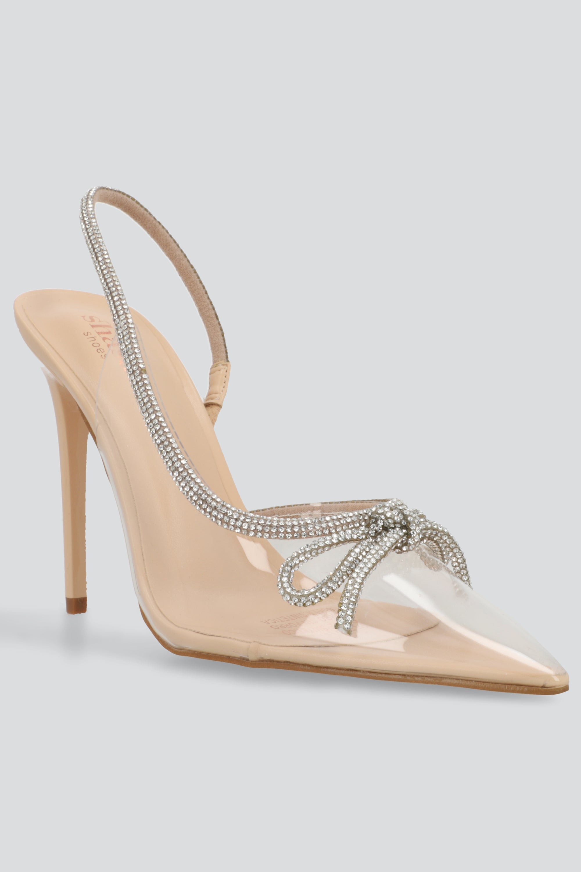 POINTY HEEL TRANSPARENT BOW