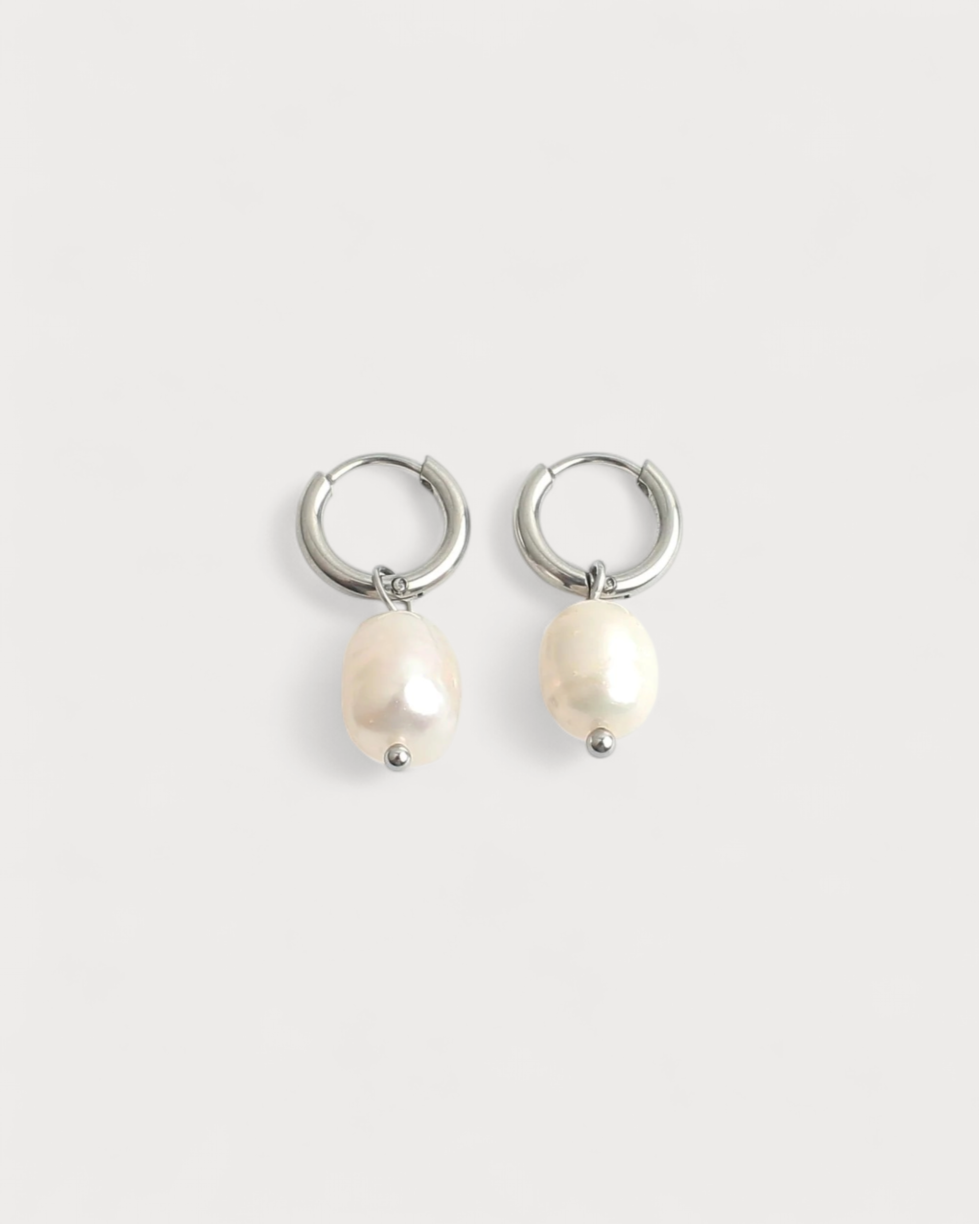 Classic Freshwater Pearl - Pendientes - Acero inoxidable