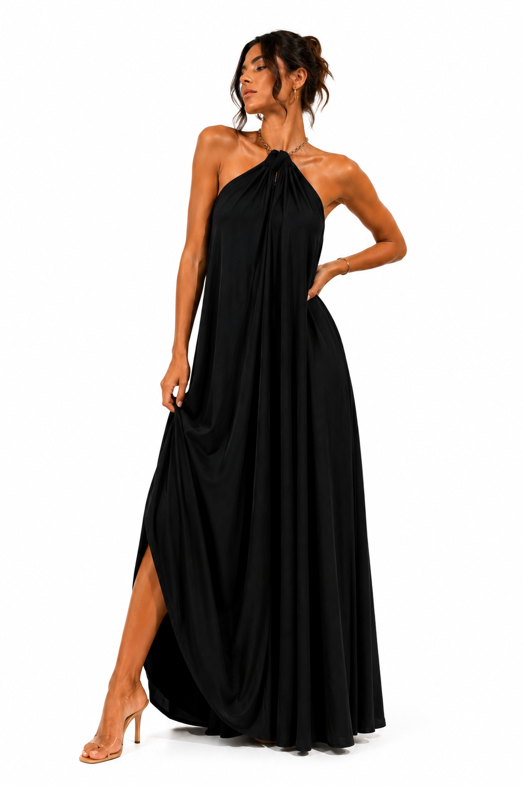 Safari - Vestido Maxi con cuello halter
