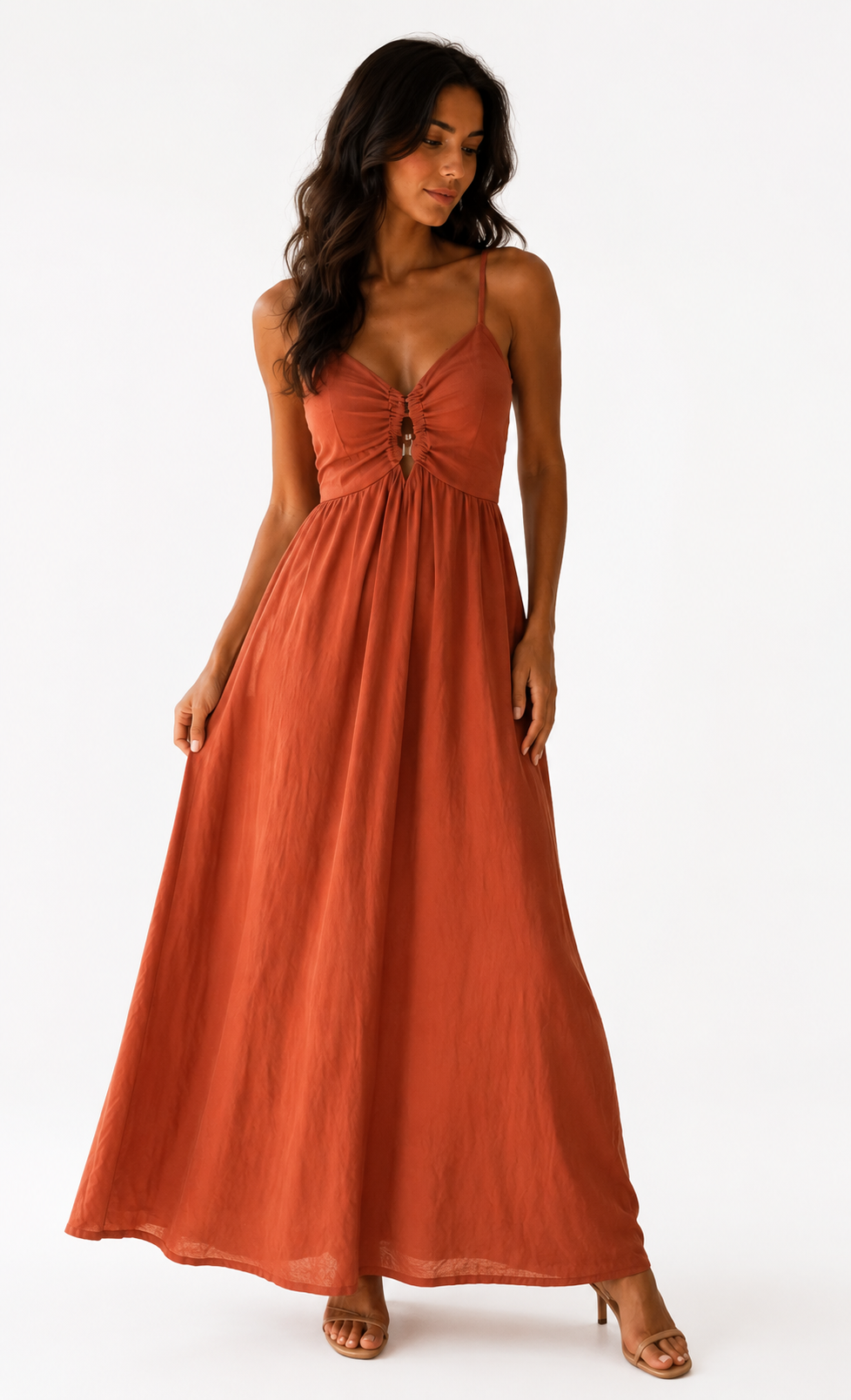 Delia - Vestido maxi con caida