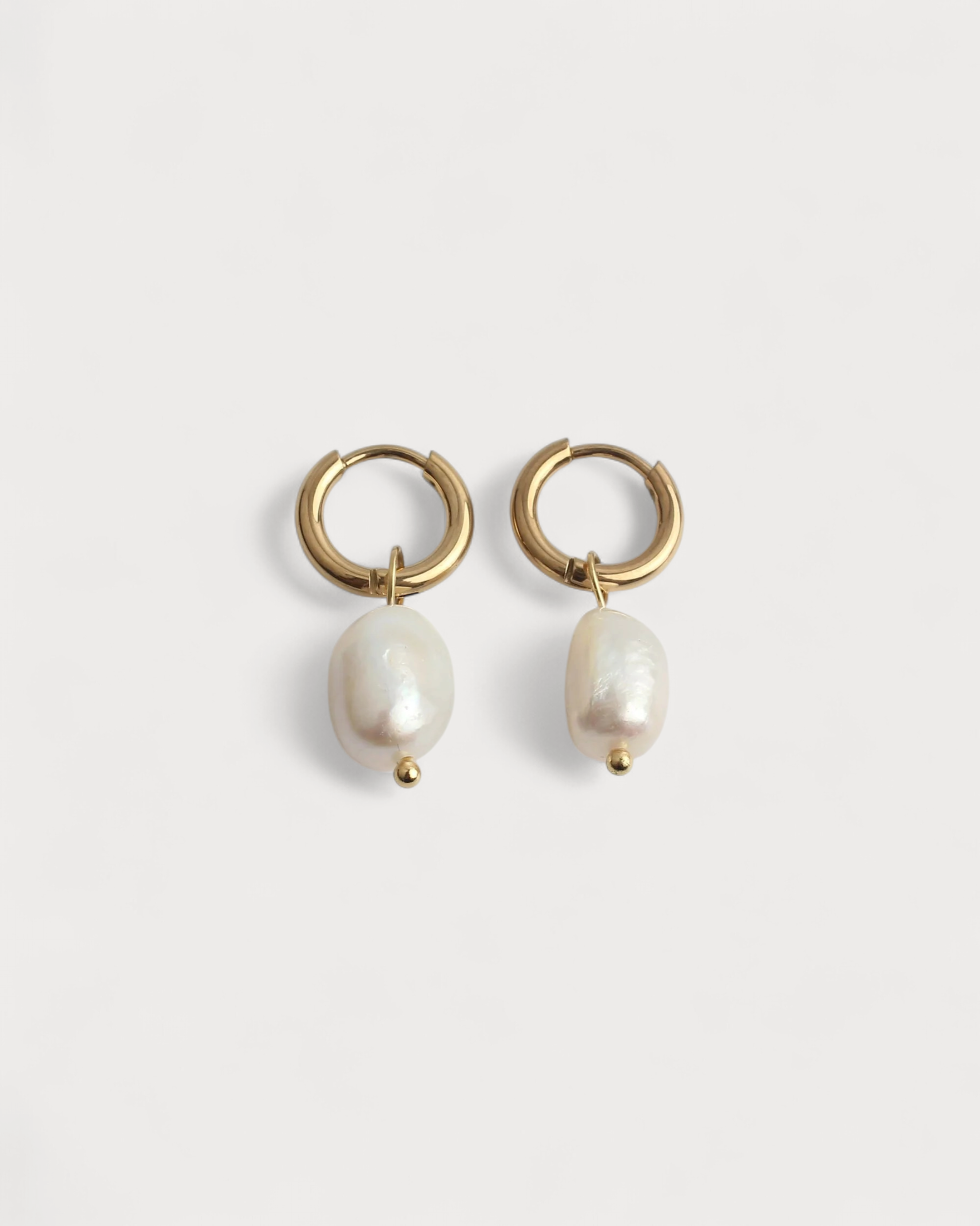Classic Freshwater Pearl - Pendientes - Acero inoxidable