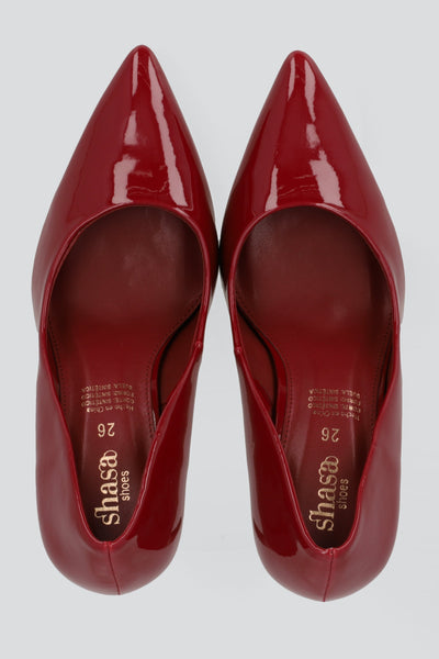 High single stiletto heel patent leather