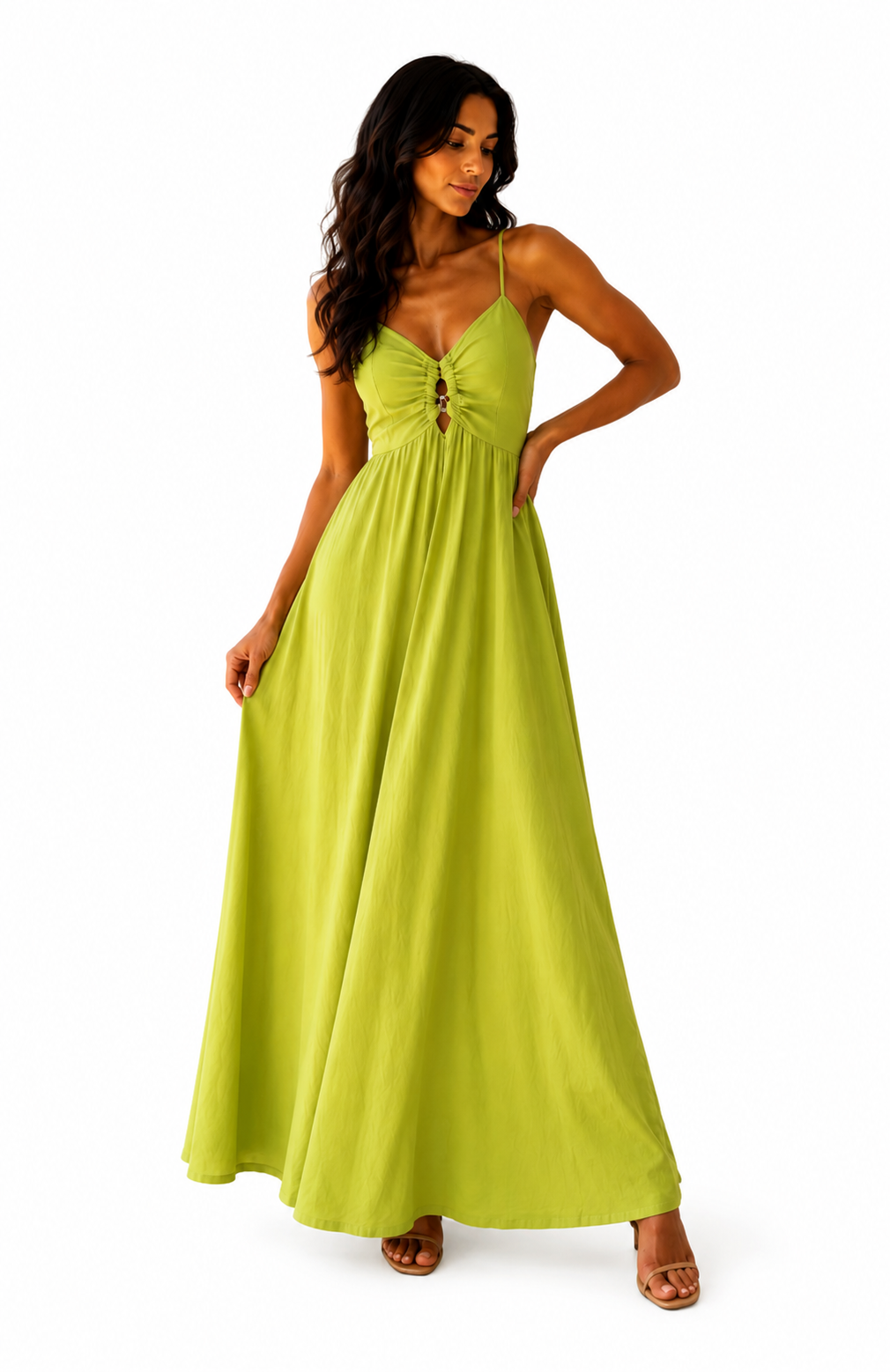 Delia - Vestido maxi con caida