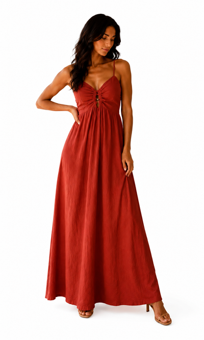 Delia - Vestido maxi con caida