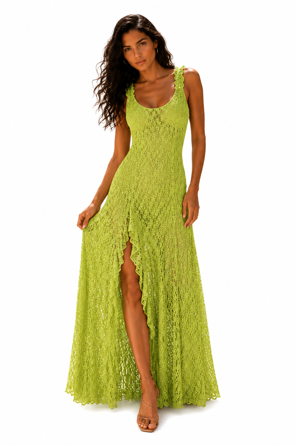 Alba - Vestido maxi con apertura lateral