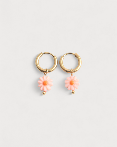 Daisy Flower - Earrings - Stainless Steel