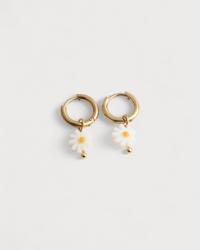 Daisy Flower - Earrings - Stainless Steel