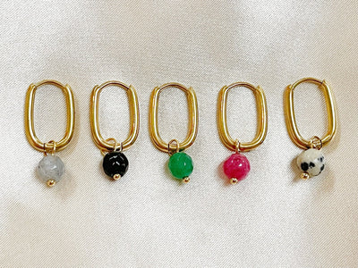 Zuzy - Earrings - Natural stone - Stainless steel