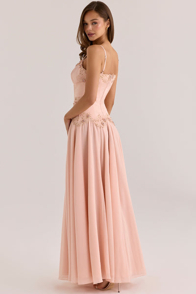 Larissa- Maxi dress with hand-sewn beading