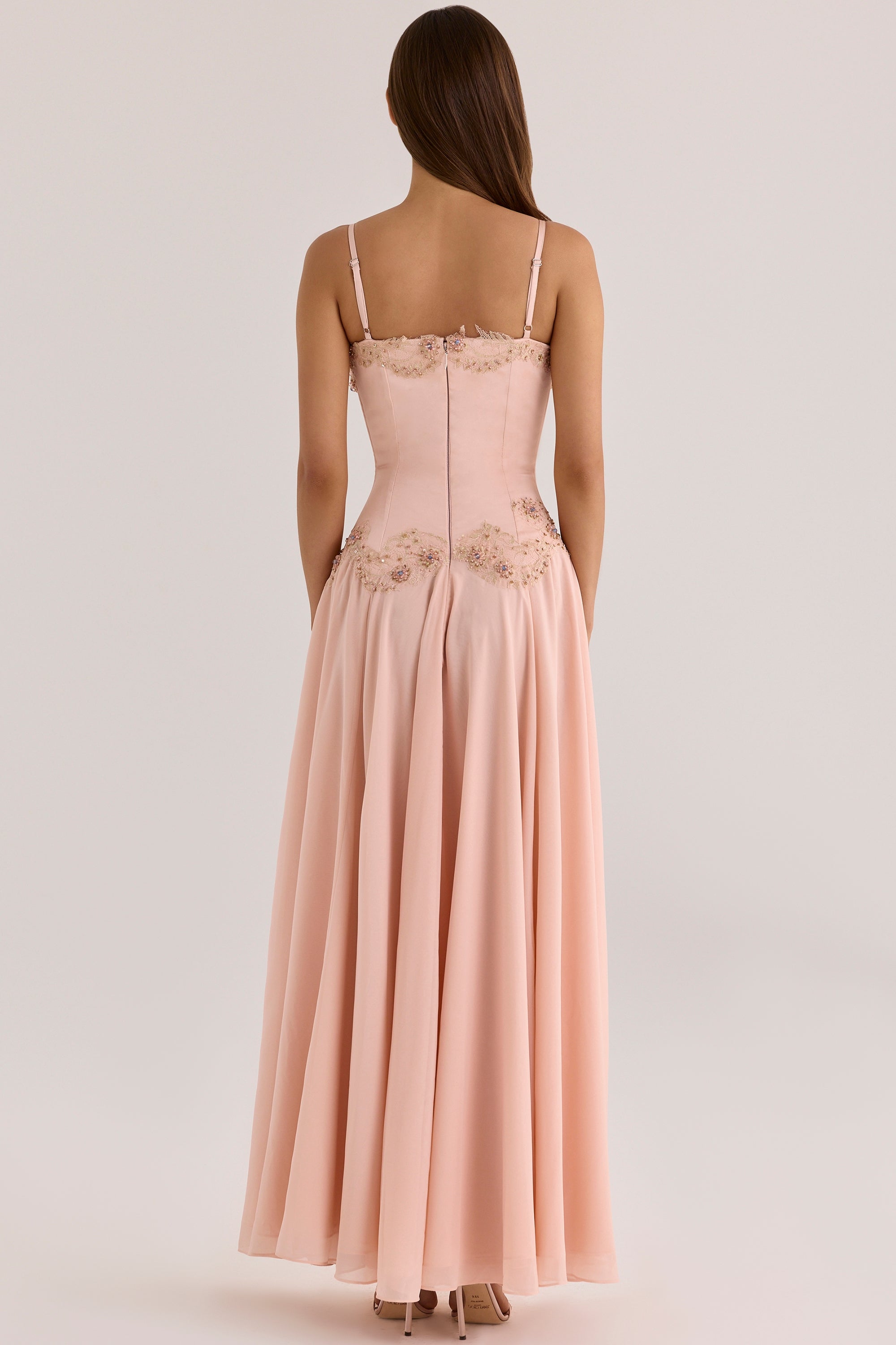 Larissa- Maxi dress with hand-sewn beading