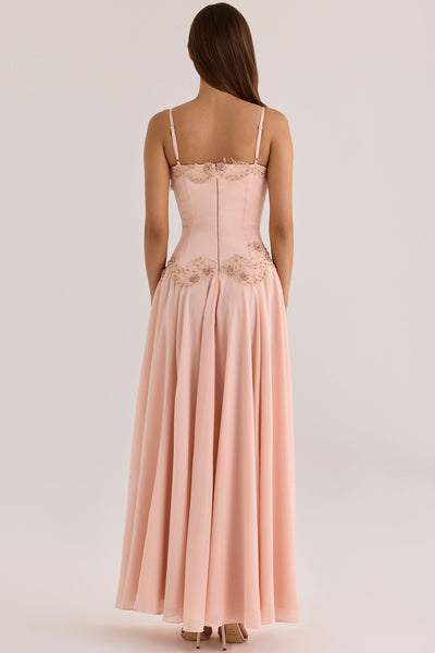 Larissa- Maxi dress with hand-sewn beading
