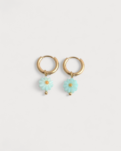 Daisy Flower - Earrings - Stainless Steel
